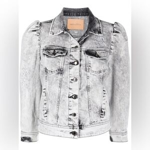 Retrofête Acid Gray Sold Out Viral Denim Jean Jacket XS Made In Italy